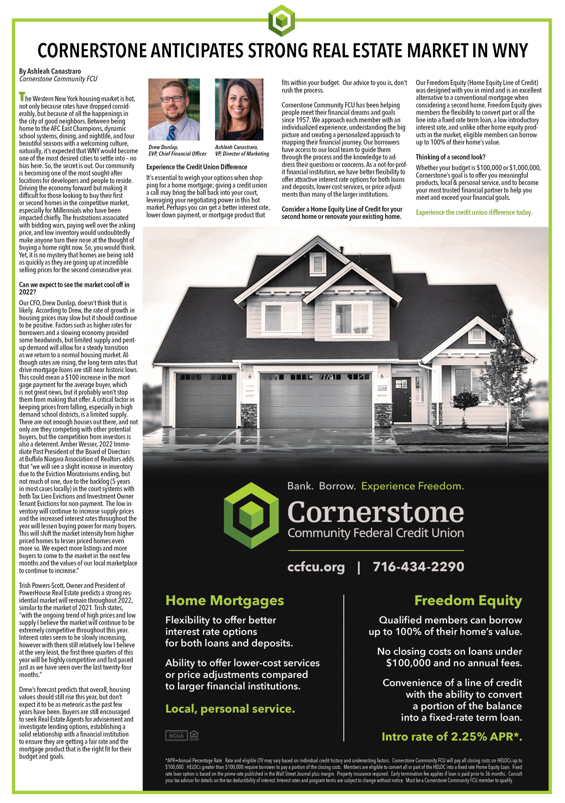 cornerstone anticipates strong real estate market in wny
